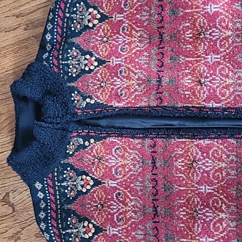 Icelandic Design Wool Fully Lined Sweater Cardigan Jacket - Front Zipper Closure - Picture 7 of 16